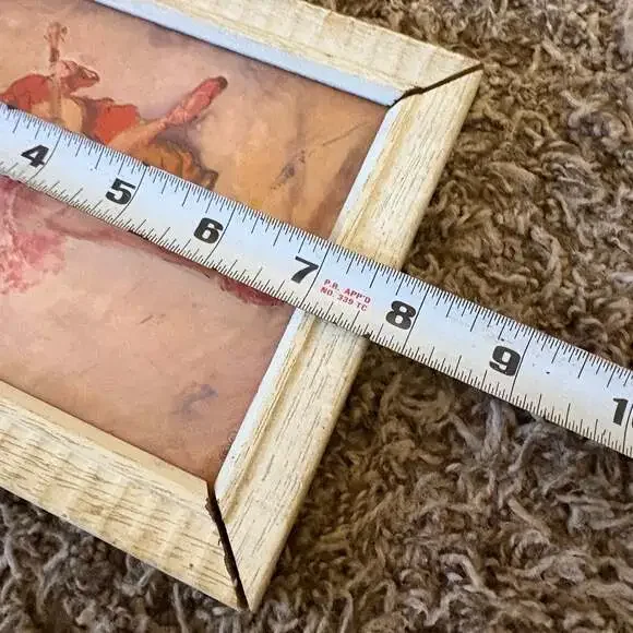 Vintage Ballerina and Clown Framed Art Print, Shabby Chic Wood Frame - Picture 5 of 6